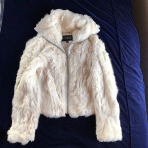 Guess 100% Rabbit Fur Coat